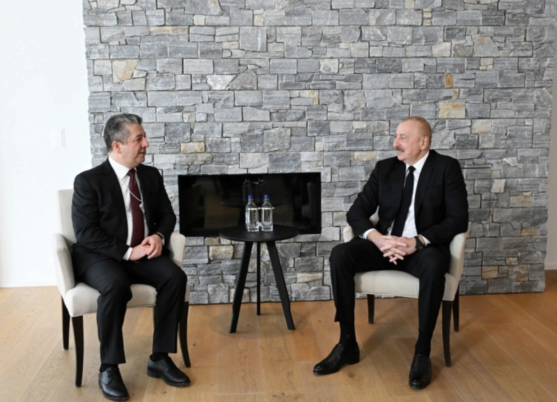 President of the Republic of Azerbaijan Ilham Aliyev met with Prime Minister of the Kurdistan Region of Iraq Masrour Barzani Xeber basligi