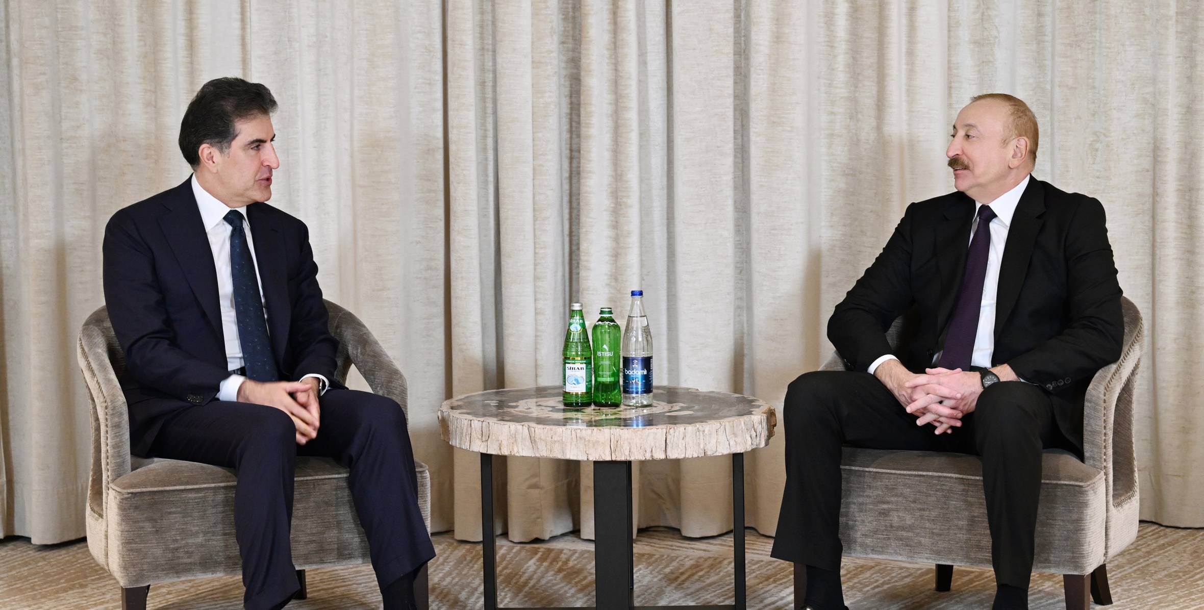 Azərbaycan Respublikasının Prezidenti İlham Əliyev Münxendə İraq Kürdüstan Regionunun başçısı ilə görüşüb Xeber basligi