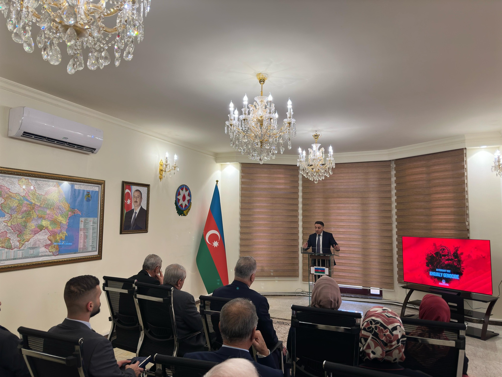 The Embassy of the Republic of Azerbaijan to the Republic of Iraq held a ceremony to commemorate the 33rd anniversary of the Khojaly massacre. Xeber basligi